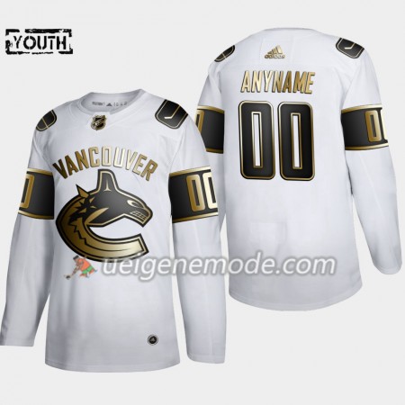 Kinder Eishockey Vancouver Canucks Trikot Custom Adidas 2019-2020 Golden Edition Weiß Authentic